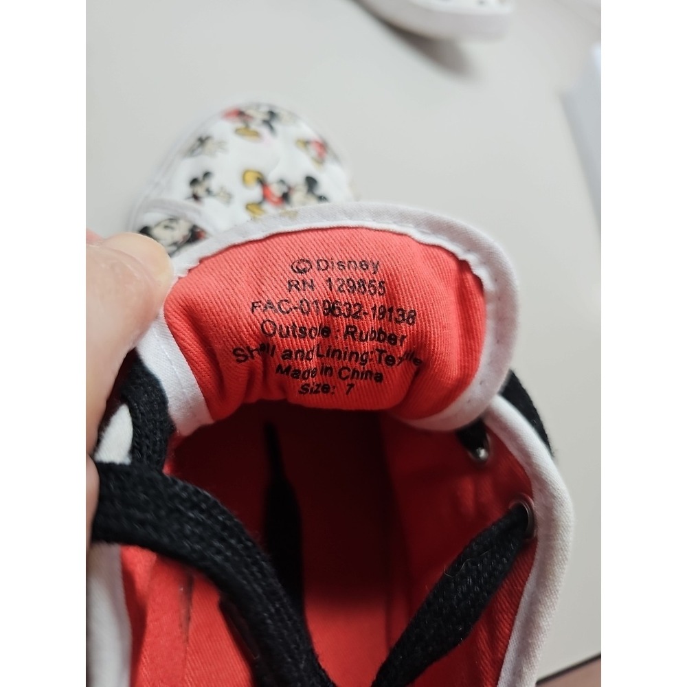 Walt Disney World Canvas Mickey Mouse Sneakers women's Size 7 - Picture 2 of 4
